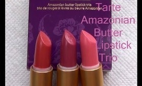 Tarte Amazonian Butter Lipstick Trio With Lip Swatches