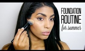 Lazy Girl Foundation Routine for Summer | Too Faced Born This Way in Sand