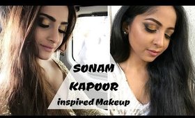 SONAM KAPOOR CANNES Film Festival Metallic Gold Inspired MAKEUP Look | Stacey Castanha