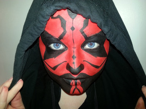 Simple Darth Maul look I did with face paint for a project for college. Check out my Facebook :D https://www.facebook.com/pages/Emilyguysfx/169544763169171?ref=hl