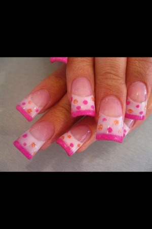 Cute springy nails :) from my cousin