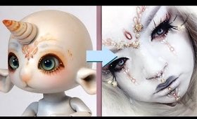 Ball Jointed Doll (BJD) Makeup Tutorial 白塗りメイク [人形メイク] ~Shironuri x BJD Faceup Series