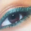 Turquoise glitter liner