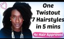 7 Quick Natural Hairstyles You Can Do on 4c Hair (Natural Hair Clip ins Optional)