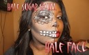 Half Sugar Skull Makeup Tutorial - TheShells23