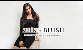 Kim Kardashian West Textured Waves Hair Tutorial | Milk + Blush