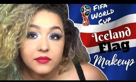 Icelandic Flag Inspired Makeup Tutorial -Fifa World Cup- (NoBlandMakeup)