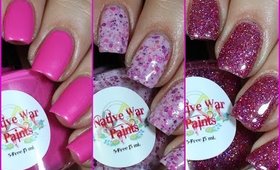 Native War Paints Pink Cart Nail Art Collection Live Swatch + Review!