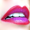Red n' Purple Glitter Ombre Lips