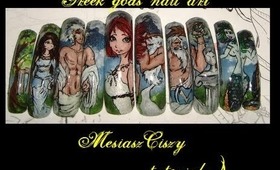 My nail art Greek gods theme MesiaszCiszy