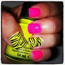 {Pink & Yellow Zebra}