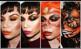 Pumpkin Make-Up 4 Ways for Hallowe'en