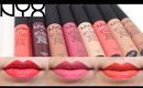 NYX Soft Matte Lip Cream Lip Swatches ♡ 16 shades