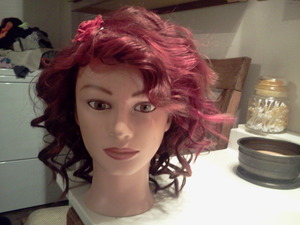Multi-tone red color, haircut, and style all by me.