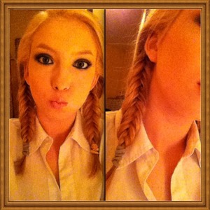 This is my attempt at fishtail braids, I know they aren't perfectly even but did I do ok? :) 