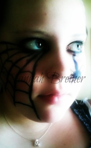 Spiderwebs and spiders. Halloween makeup? Nope. Everyday makeup. 