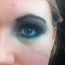 Turquoise and grey eye makeup! 