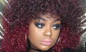 WOC Smokey Valentines Day Makeup Pink nude lips COLLAB WITH GRACE BABATUNDE
