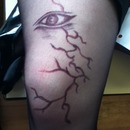 My friends art on my other friends leg (: