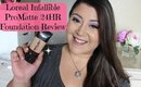 Loreal ProMatte 24HR Foundation Review + Demo