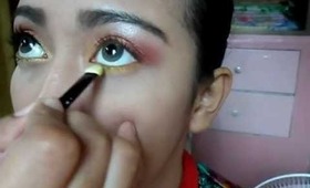 sunset inspired makeup look HD