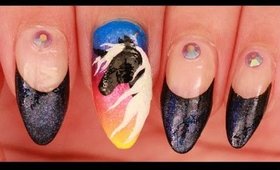 Unicorn Sunset nail art