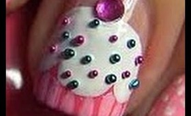 ♥ Cute Cupcake Nail Art Tutorial ♥ ( • ◡ • )