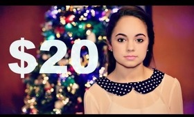 $20 Makeup Challenge! - Natural Holiday Makeup!