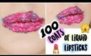 100 COATS of Liquid Lipstick