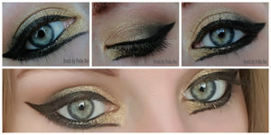 A black and gold cat eye