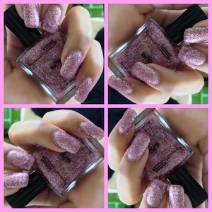 Sparkly nail pink polish from LiSi cosmetics 