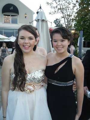 My very best friend and I at junior prom :]