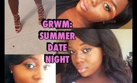 GRWM |  Summer Date Night ♡ Hair | Makeup | Outfit ♡