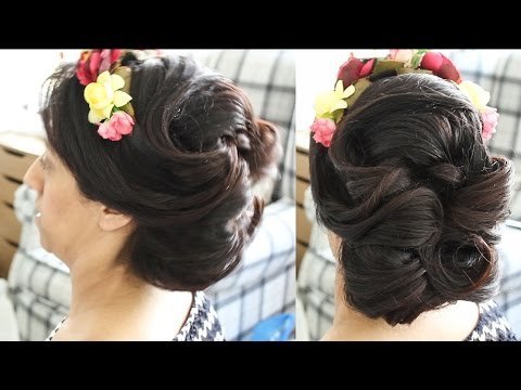 Asian Bridal Juda Hairstyle - Pakistani Bridal Style - Curling Juda With  Donut #Curling_Juda_Donut | Natural curls hairstyles, Hair styles, Natural  curls