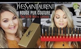 YSL ROUGE PUR COUTURE THE SLIM MATTE LIPSTICKS | 16 SHADES +  LIP SWATCHES