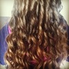 I curled my cousins beautiful hair. :)