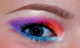 Bright sunset inspired makeup tutorial