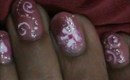 Flower nail art Easy nail designs for beginners how to design nails with nail polish Pink and cute