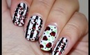 Retro Manicure: Stripes and Roses