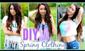 DIY CLOTHES | Spring, Tumblr Inspired Clothing - No Sew!