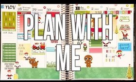 Erin Condren Vertical Layout Plan with Me | Leftover Stickers Christmas Spread