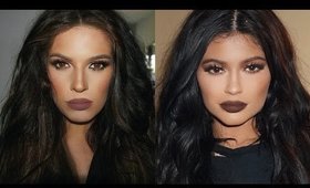 Kylie Jenner Brown Lips Makeup