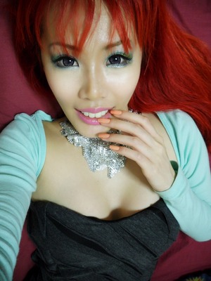 Something I tried to match the fiery hair haha! Tutorial in link! http://www.valerie-ng.com/2011/11/red-red-and-more-red.html