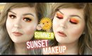 Hot Orange Sunset Eye Tutorial | Summer Makeup Look
