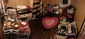 its a situation when you have a room dedicated to shoes and this is the after pic, as I  had just gotten rid of half of them!