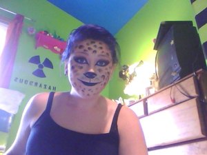 cheetah/leopard makeup.