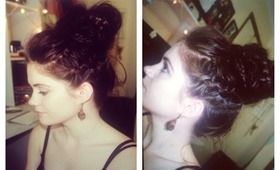 School/ Work Hair: Grecian Braided Big Messy Bun