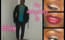 Pin up Neutral eye w/ berry lips + Outfit of the day