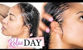 RELAXER DAY -  Relaxer Day Hair Vlog + Answering Your Questions About My Hair