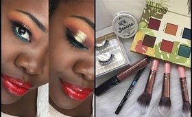 June 2018 BoxyCharm Makeup Tutorial | Alamar Cosmetics on Dark Skin